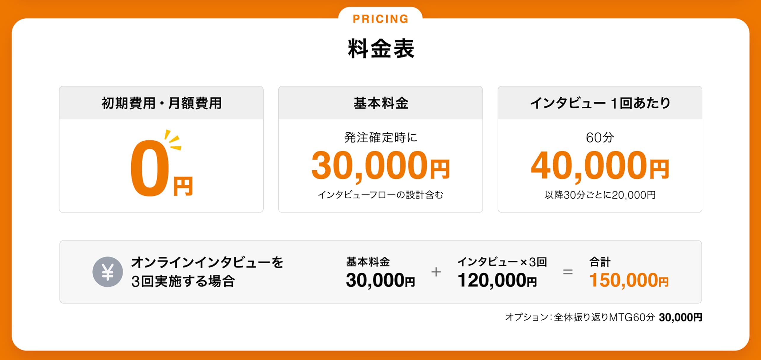 料金表